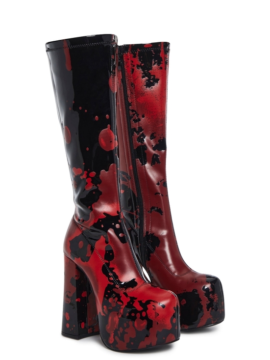 Sugar Thrillz Scream Queen Go-Go Boots Size 8